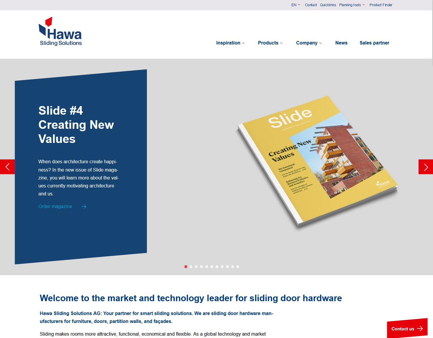 Hawa Sliding Solutions - Hawa.com Website